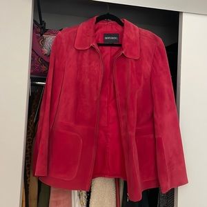 100% Suede Red Jacket